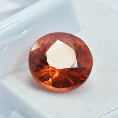 Natural Round Shape 7.75 Ct Stunning Orange Sapphire Certified Loose Gemstone Best For Ethical Sourcing