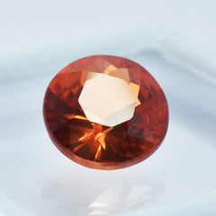 Natural Round Shape 7.75 Ct Stunning Orange Sapphire Certified Loose Gemstone Best For Ethical Sourcing