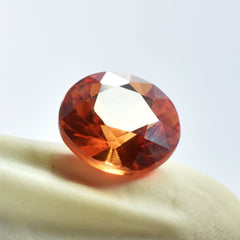 Natural Round Shape 7.75 Ct Stunning Orange Sapphire Certified Loose Gemstone Best For Ethical Sourcing