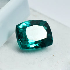 Glistening Natural Garnet Green 10.85 Carat Cushion Shape Certified Loose Natural Gemstone