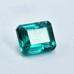 Stunning Natural Garnet Green Emerald Shape 9.20 Carat Natural Certified Loose Garnet Gemstone