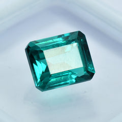 Stunning Natural Garnet Green Emerald Shape 9.20 Carat Natural Certified Loose Garnet Gemstone