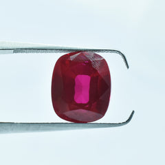 Mozambique Ruby Red Natural 9.10 Carat Cushion Cut Red Ruby Certified Loose Gemstone Pretty Rubies Red For Symbolism