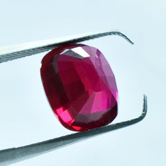 Mozambique Ruby Red Natural 9.10 Carat Cushion Cut Red Ruby Certified Loose Gemstone Pretty Rubies Red For Symbolism