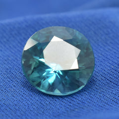 Bluish Green 7.60 Carat Certified Montana Sapphire Round Cut Natural Loose Gemstone Sapphire Gem Best For Communication and Expression & Protection