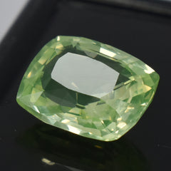 Stunning  Green Sapphire From Sri-Lanka 7.20 Carat Natural Cushion Cut Certified Bluish Green Sapphire Loose Gemstone