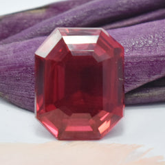 Certified Padparadscha Sapphire 11.15 Carat Natural Certified Emerald Cut Loose Gemstone Rings Making Gem