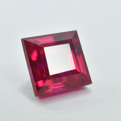 Red Ruby Square Shape 4.70 Carat Natural Ruby Certified Loose Gemstone Jewelry Making Gem