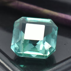 Bluish Green Color Natural Square Cut 10.20 Carat Certified Montana Sapphire Loose Gemstone