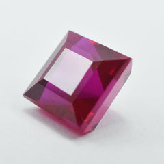 Red Ruby Square Shape 4.70 Carat Natural Ruby Certified Loose Gemstone Jewelry Making Gem