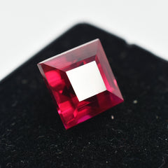 Red Ruby Square Shape 4.70 Carat Natural Ruby Certified Loose Gemstone Jewelry Making Gem