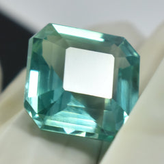 Bluish Green Color Natural Square Cut 10.20 Carat Certified Montana Sapphire Loose Gemstone