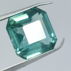 Bluish Green Color Natural Square Cut 10.20 Carat Certified Montana Sapphire Loose Gemstone