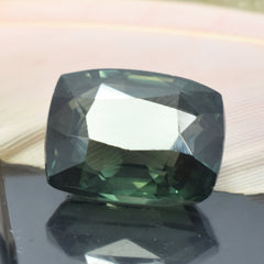 Deep Green Tourmaline Loose Gemstone Natural 10.85 Carat Cushion Cut Certified Tourmaline Gem Improved Circulation