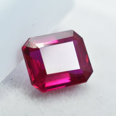 Red Ruby Form Burma Beautiful Gem 3.10 Carat Certified Emerald Cut Natural Loose Gemstone Ring Size Gemstone