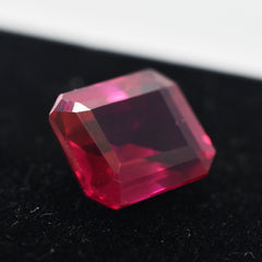 Red Ruby Form Burma Beautiful Gem 3.10 Carat Certified Emerald Cut Natural Loose Gemstone Ring Size Gemstone