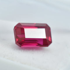 Mozambique Ruby 3.95 Ct Emerald Cut Certified Red Ruby Natural Loose Gemstone Best Offer On Rubied Red Gem