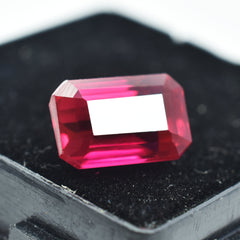 Mozambique Ruby 3.95 Ct Emerald Cut Certified Red Ruby Natural Loose Gemstone Best Offer On Rubied Red Gem