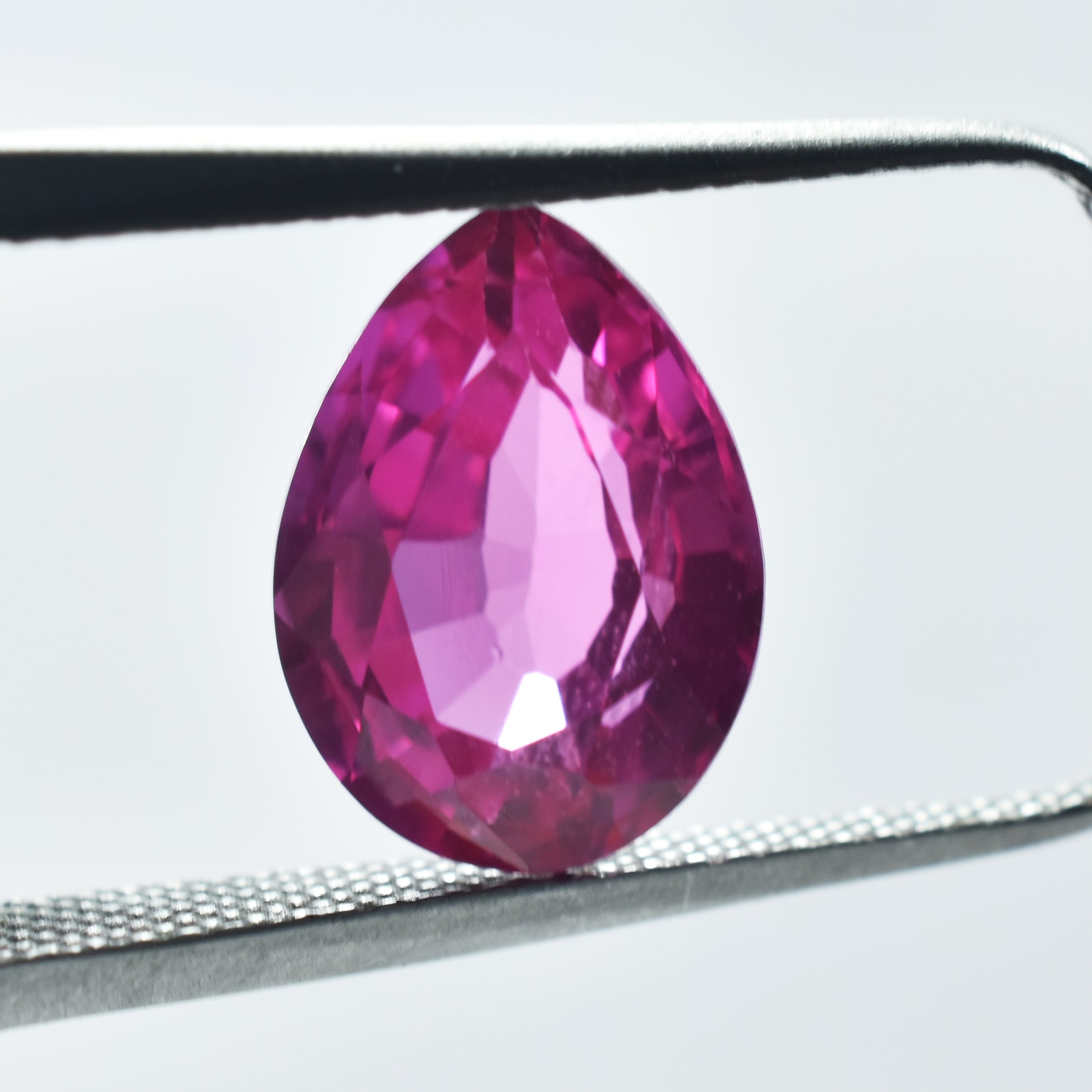 Excellent Pink Sapphire Certified 3.55 Ct Pear Cut Natural Sapphire Pink Loose Certified Gemstone