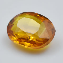 Orange Color Best Gem Certified Oval Cut 10.25 Carat Natural Orange Sapphire Loose Gemstone