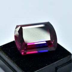 ON SALE !! Natural Bi-Color Sapphire 41.35 Carat Emerald Cut Sapphire Loose Gemstone Certified