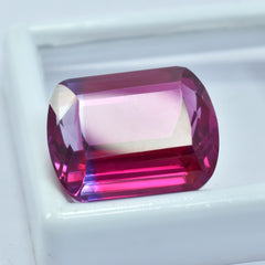 Excellent Shipping Service , Natural Bi-Color Sapphire 29.05 Carat Emerald Cut Loose Gemstone Certified, Sapphire Pendant