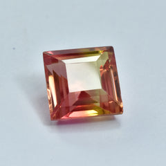 Square Cut Sapphire 19.40 Carat Bi-Color Sapphire For Beautiful Engagement Rings Certified Loose Gemstone