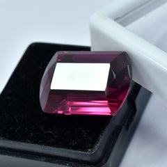 Bi-Color Sapphire 24.95 Carat Natural Emerald Cut CERTIFIED Loose Gemstone Pendant Making Sapphire Gemstone