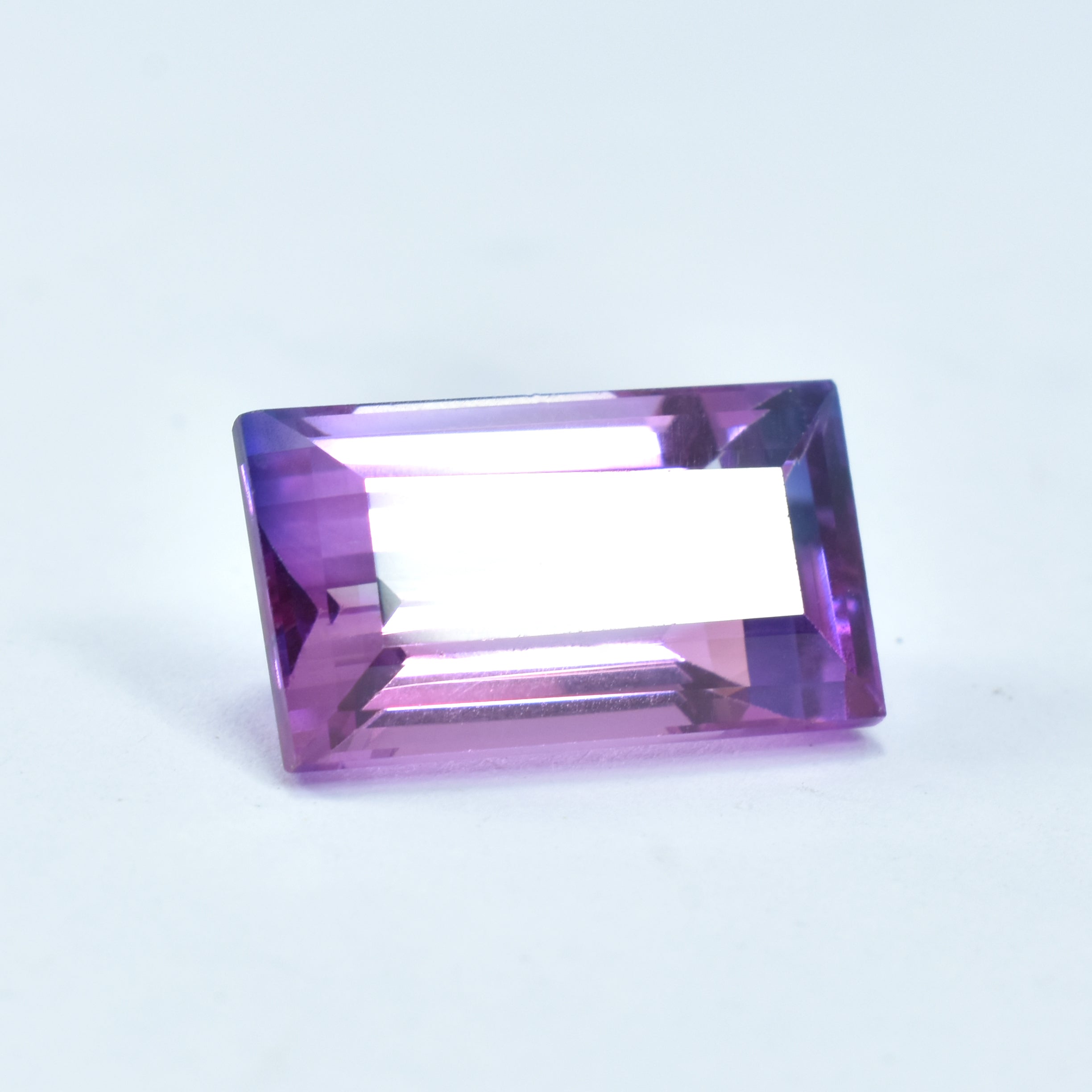 Best Offer ! Sapphire Jwelery ! Emerald Cut Sapphire 11.75 Carat Natural Bi-Color Stone Certified Loose Gemstone