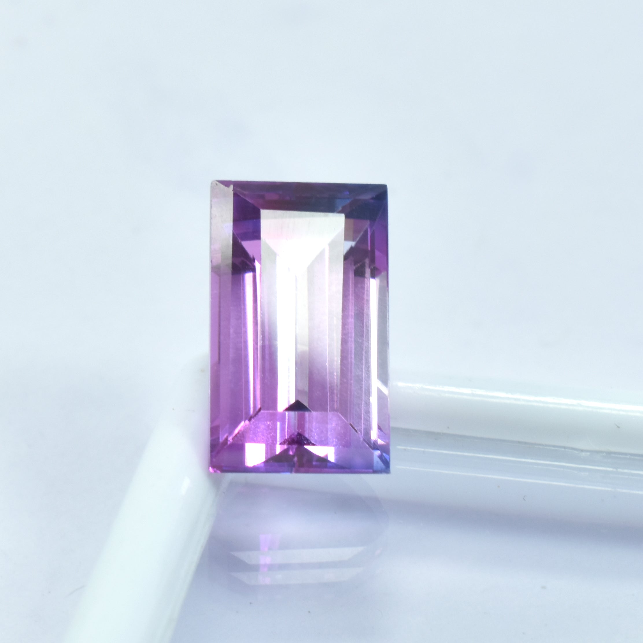 Best Offer ! Sapphire Jwelery ! Emerald Cut Sapphire 11.75 Carat Natural Bi-Color Stone Certified Loose Gemstone