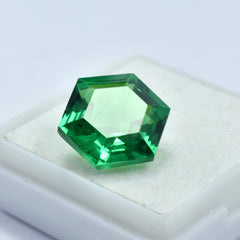 Natural Certified 10.70 Carat Natural Green Garnet Fancy Shape Certified Garnet Loose Gemstone