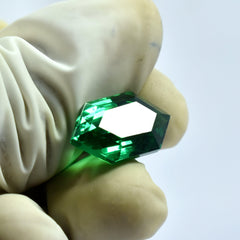 Natural 9.55 Carat Green Garnet Fancy Shape Certified Garnet Pendant Size Loose Gemstone