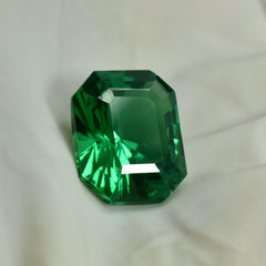 Certified Emerald Shape Garnet 10.96 Carat Natural Green Garnet Emerald Shape Loose Gemstone