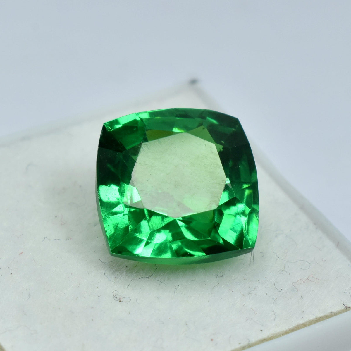 Garnet  10.20 Carat Natural Green Garnet Square Cushion Shape Certified Loose Gemstone