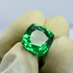 Garnet  10.20 Carat Natural Green Garnet Square Cushion Shape Certified Loose Gemstone