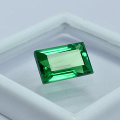 Natural 10.60 Carat Tsavorite Green Garnet Emerald Shape Certified Garnet Loose Gemstone