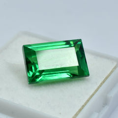 Natural 10.60 Carat Tsavorite Green Garnet Emerald Shape Certified Garnet Loose Gemstone