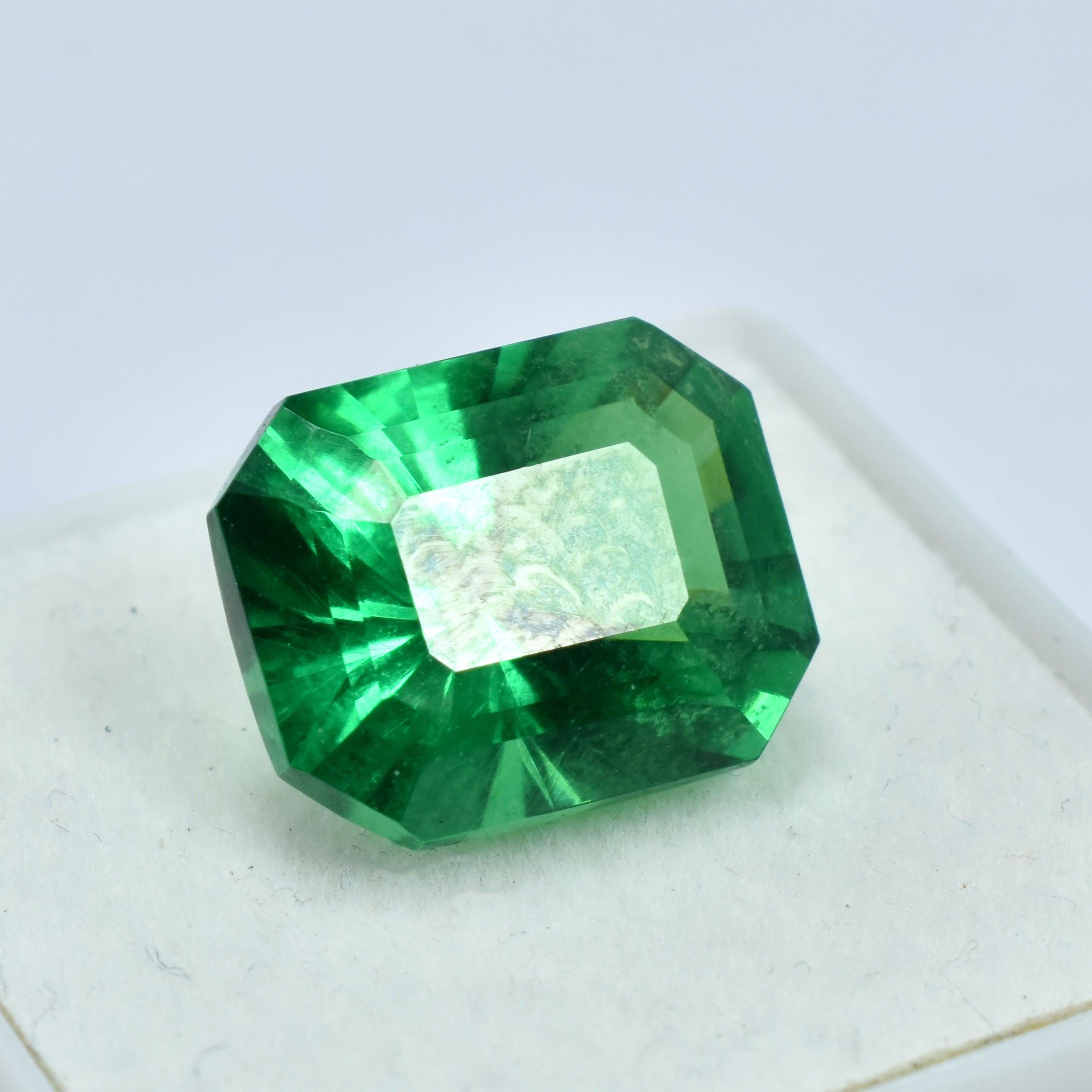 10.90 Carat Natural Garnet Emerald Shape Green Garnet Jewelry Making Gemstone Certified Garnet Loose Gemstone