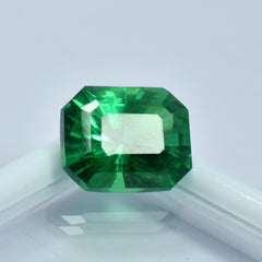 10.90 Carat Natural Garnet Emerald Shape Green Garnet Jewelry Making Gemstone Certified Garnet Loose Gemstone