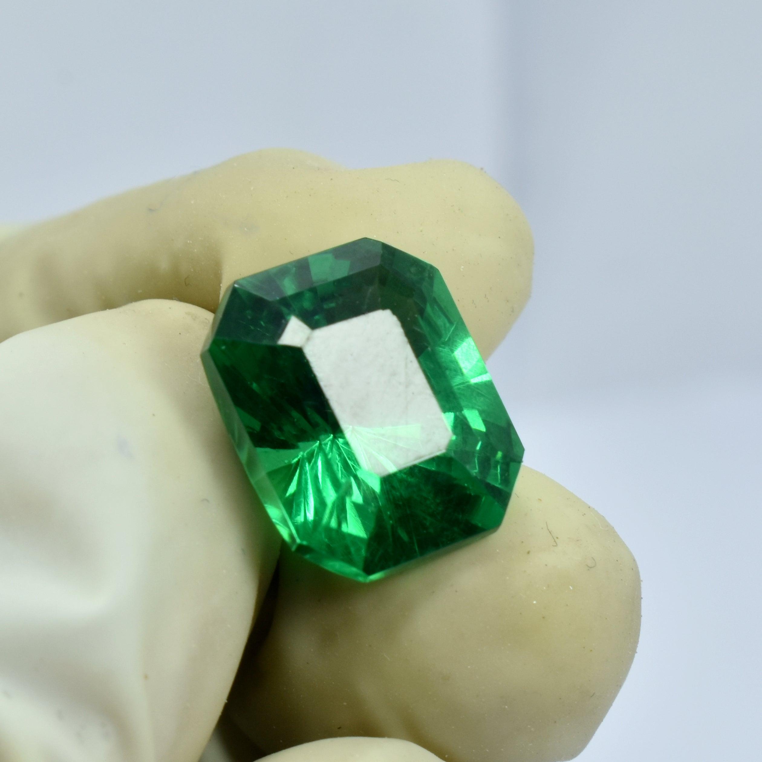 10.90 Carat Natural Garnet Emerald Shape Green Garnet Jewelry Making Gemstone Certified Garnet Loose Gemstone