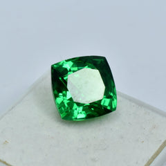 Natural Green Garnet 10.30 Ct Square Cushion Shape Green Garnet Pendant Making Certified Loose Gemstone