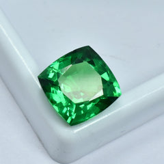 Natural Green Garnet 10.30 Ct Square Cushion Shape Green Garnet Pendant Making Certified Loose Gemstone