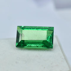 Certified Natural Tsavorite Green Garnet 8.90 Carat Garnet Emerald Shape Loose Gemstone