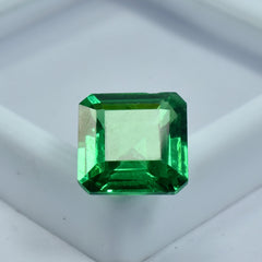 Certified Natural Green Garnet Square Shape 7.65 Carat Garnet Pendant Size Loose Gemstone