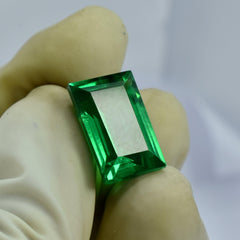 Certified 10.10 Carat Natural Green Garnet Emerald Shape Garnet Ring Size Loose Gemstone