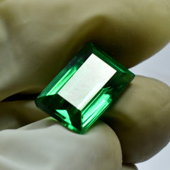 Certified 10.10 Carat Natural Green Garnet Emerald Shape Garnet Ring Size Loose Gemstone