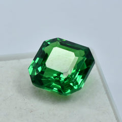 Tsavorite Garnet 10.56 Carat Natural Green Garnet Square Shape Certified Loose Gemstone