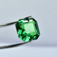 Tsavorite Garnet 10.56 Carat Natural Green Garnet Square Shape Certified Loose Gemstone