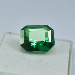 10.25 Carat Tsavorite Green Garnet Emerald Shape Natural Certified Garnet Loose Gemstone