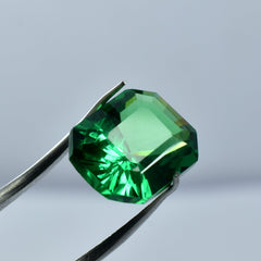 10.25 Carat Tsavorite Green Garnet Emerald Shape Natural Certified Garnet Loose Gemstone